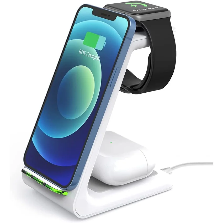 セレクトシリーズ 3 In 1ワイヤレス充電ステーション Iphone 12 12 Pro Max 11 11 Pro Pro Max Se Xr Xs用 急速充電ステーション アウトレット 二 つ折り Agosto Com Tr