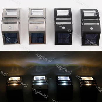 

Vogliovoi Solar LED Security Light PIR Motion Sensor 0.33W 3.5V Stainless Steel Waterproof LED Garden Corridor Solar Lamps