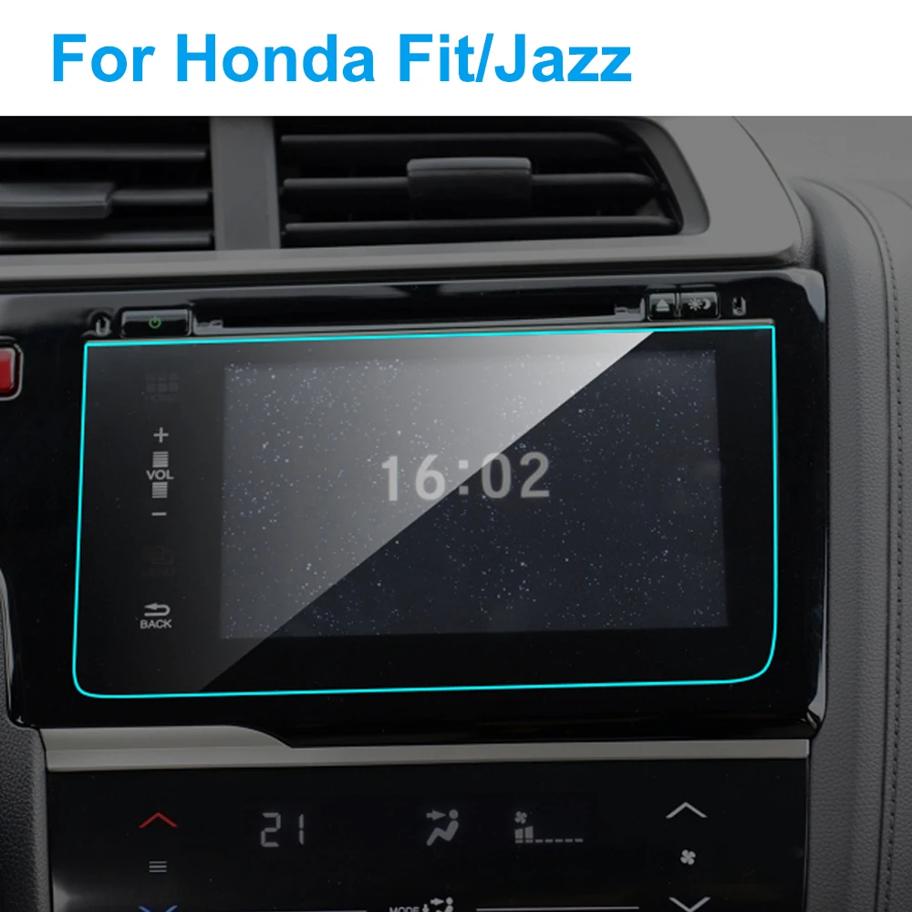 

Car GPS Navigation Screen Protector for Honda Fit Jazz HD Clear Screen Tempered Glass Protective Film Auto Interior Accessories