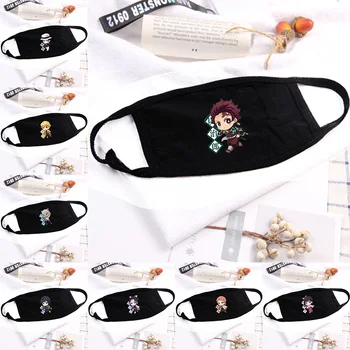 

Demon Slayer MASKS Anime Cosplay Mask Kimetsu no Yaiba Hashibira Inosuke Tomioka Giyuu Cotton Half Face Masks dropshipping mask