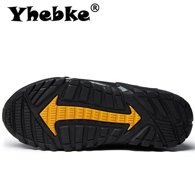 Yhebke/мужская новая зимняя оснастка; износостойкие Нескользящие водонепроницаемые Модные повседневные мужские ботинки; теплая обувь