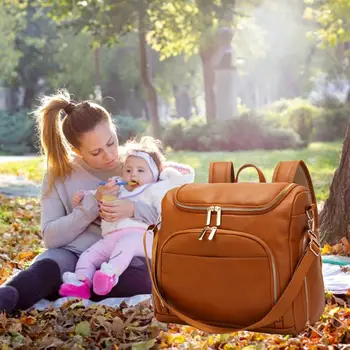 

Fashion Diaper Bag Moms And Dads Backpack Multifunctional Baby Bed Travel Bags Maternity Nursing Handbag Stroller Bag Drop Ship