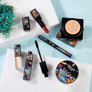 

5pcs Professional Makeup Set Setting-Powder BB Cream Lipstick Concealer Mascara Eyeliner Kit Base Makeup Kit For Gril