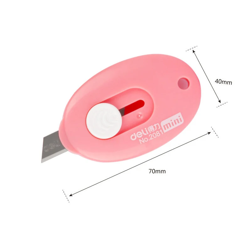 Youpin Deli Mini Knife Portable Stationery Utility Knife Candy color For Opening Package Office School Art Student Small