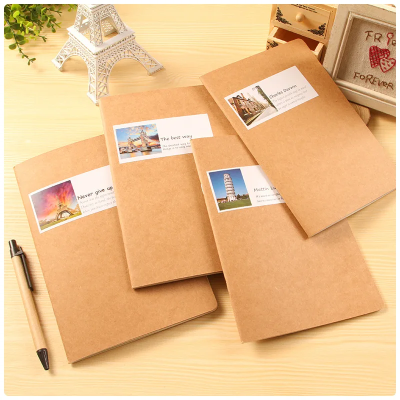 

A5 Kraft Paper Notebook Concise Notepad 64pages Line Inside Page School Office Stationery
