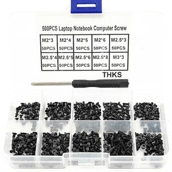 

Suleve 500Pcs M2 M2.5 M3 Cross Flat Head Screw Laptop Notebook Computer Screws with Screwdriver Assortment Kit Durable