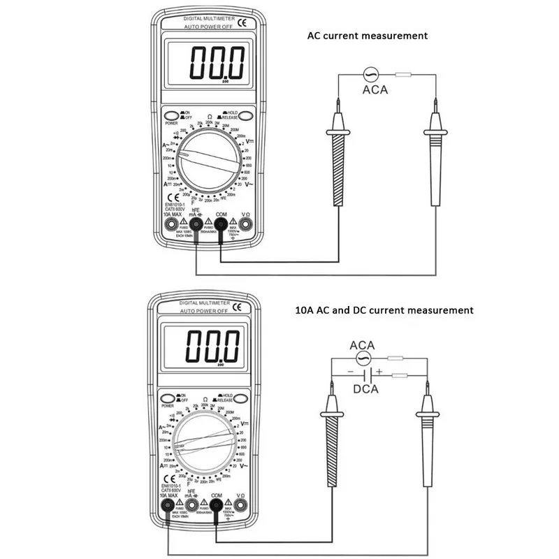 DIDIHOU 1 шт. DT9205A Цифровой мультиметр тестер ЖК-дисплей Вольтметр измеряет электрик Высокая точность портативный тестер напряжения