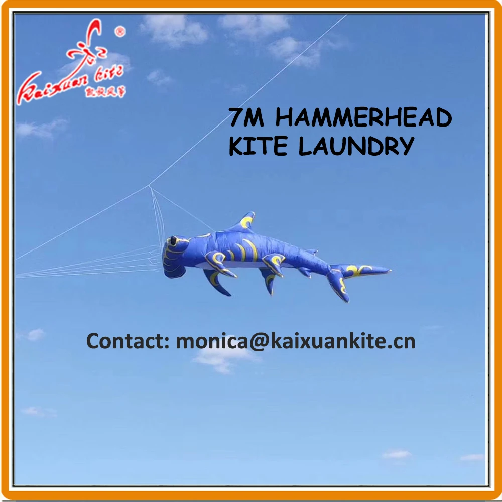

Hammerhead shark Line Laundry, inflatable show kite from Weifang kaixuan kite factory