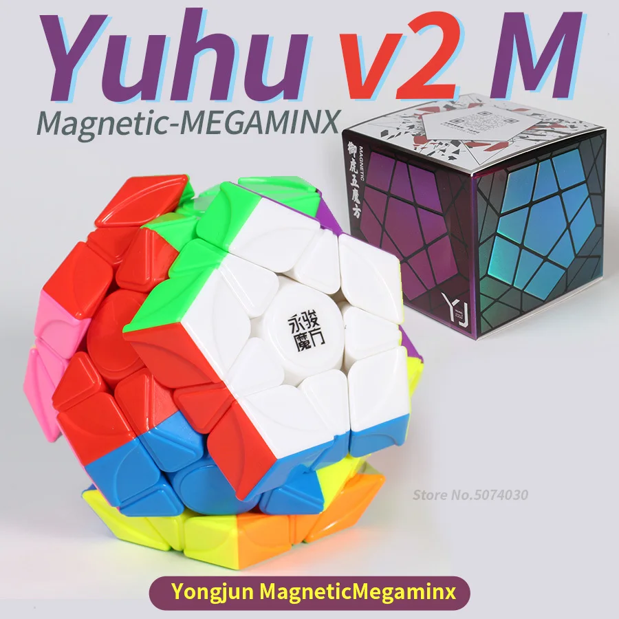 3x3x3 Магнитный магический куб Yongjun Yuhu v2M 3x3 скоростной YJ головоломка Пентагон