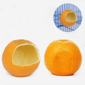 

Anti-spreading Feeder For Parrots, Hamster Food Pot, Flower Branch And Small Bird Food Box Hanging Cage Orange Feeding Bowl