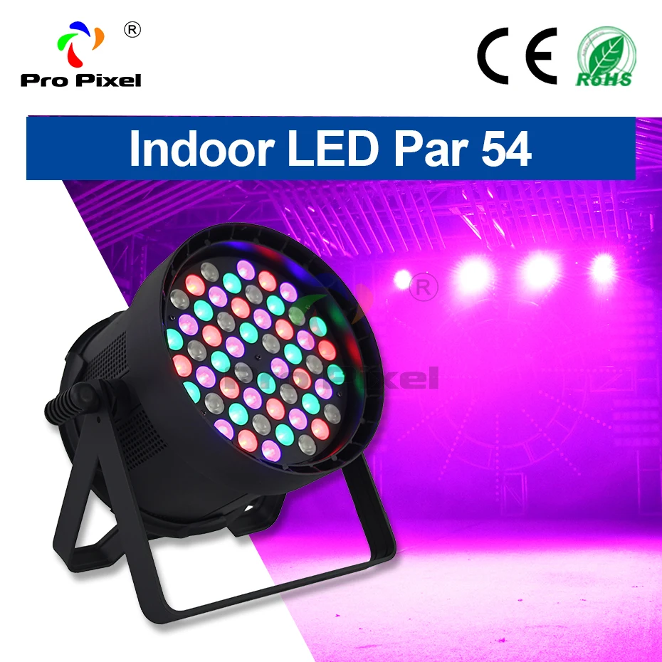 1pcs Indoor par light 54x4W RGBW CREE LED PAR Can die-casting aluminum for Wedding Church Party Music Live Show Club dj stage | Лампы и