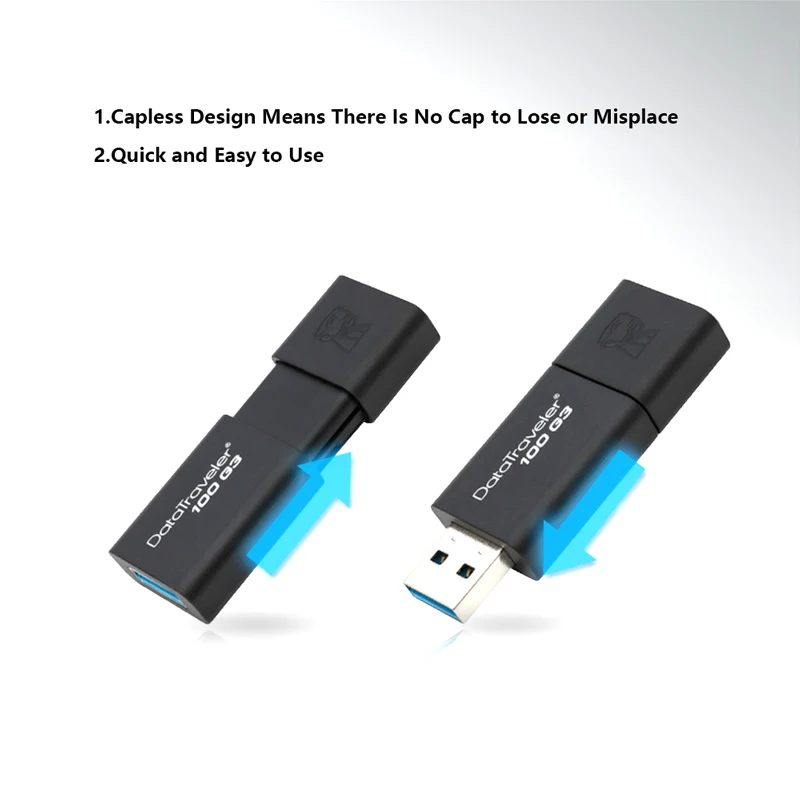 kingston DT100G3 USB флеш-накопитель 16 ГБ 32 ГБ 64 Гб 128 ГБ 256 Гб карта памяти Cle Stick Флешка 3,0 Флешка USB
