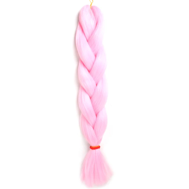 Natifah Jumbo Braiding Hair For Afro Curls Jumbo Box Braids Hair Kanekalon For Hair Afro Extensions Braids Synthetic Fake Hair II PINK