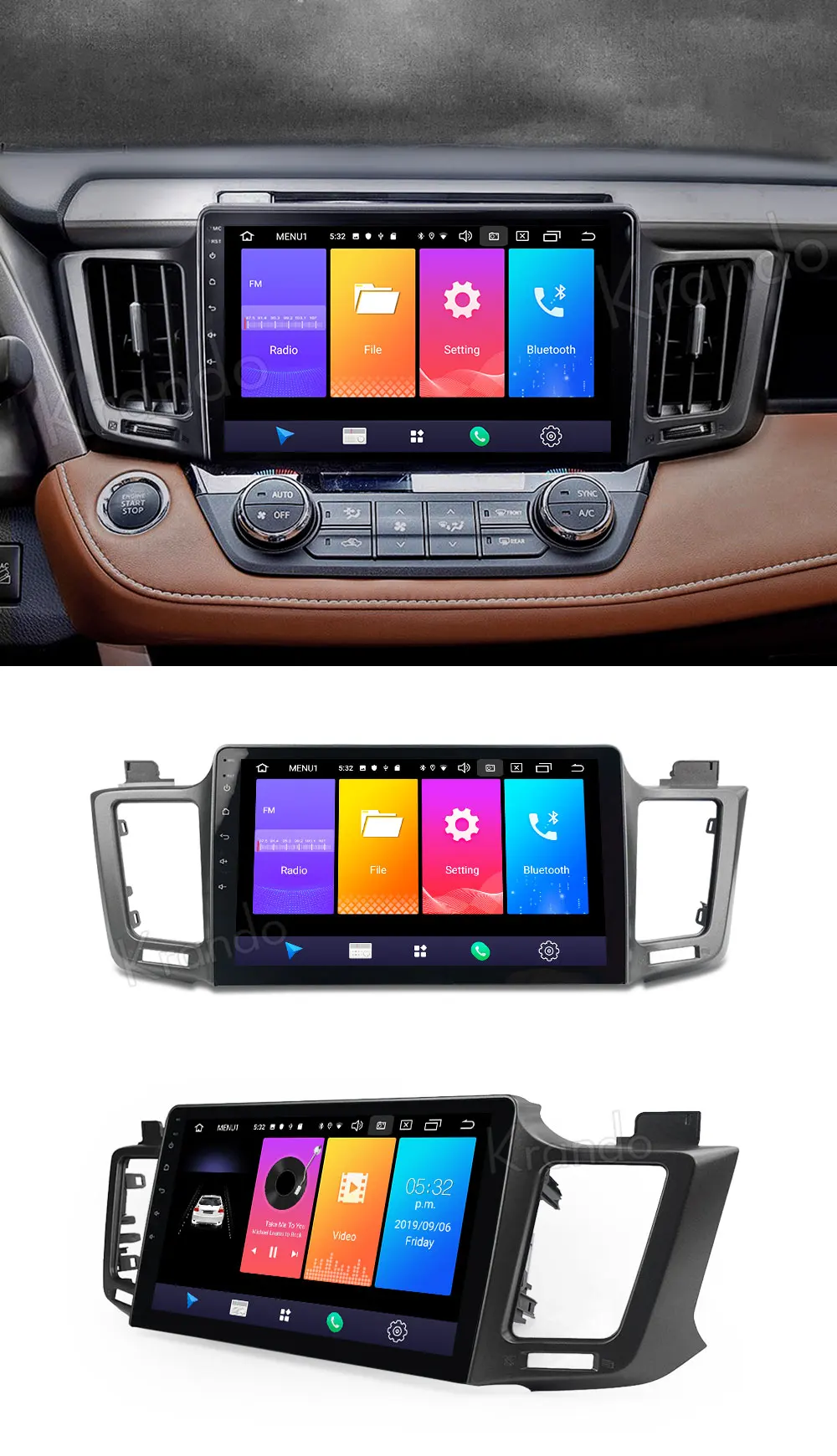 Clearance Krando Android 8.1 10.1" IPS Full touch car Multimedia system for Toyota RAV4 2014+ radio player gps BT wifi 0 Clearance Krando Android 8.1 10.1" IPS Full touch car Multimedia system for Toyota RAV4 2014+ radio player gps BT wifi 0