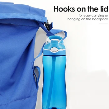 

New 480/580/750ml Portable Water Bottle with Straw Sports Water Bottle for Outdoor Travel Sports Camping Drinking Tools