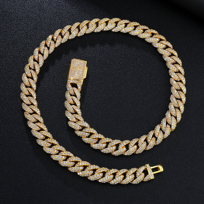 アクセサリー HIGH-END ORIGINAL CHAIN NECKLACE 10K Yellow Gold 3mm-13mm Miami Cuban Link Necklace Chain or