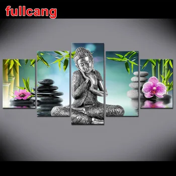 

Bamboo stone sleeping Buddha diy 5 piece diamond painting rhinestone embroidery sale full square round drill decoration JX956