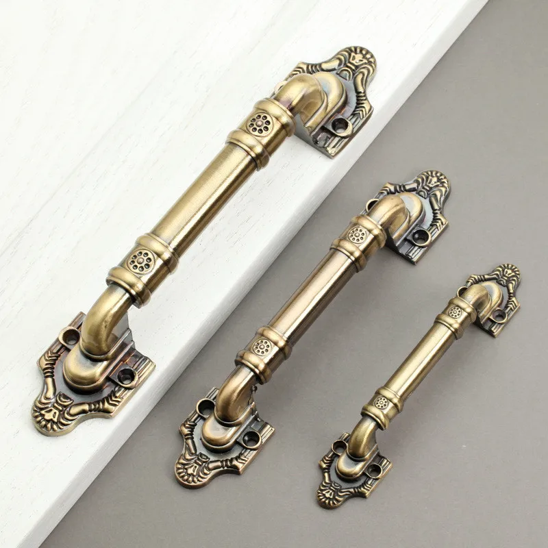 antigas de bronze para portas armarios cozinha mobilia ferragem 02