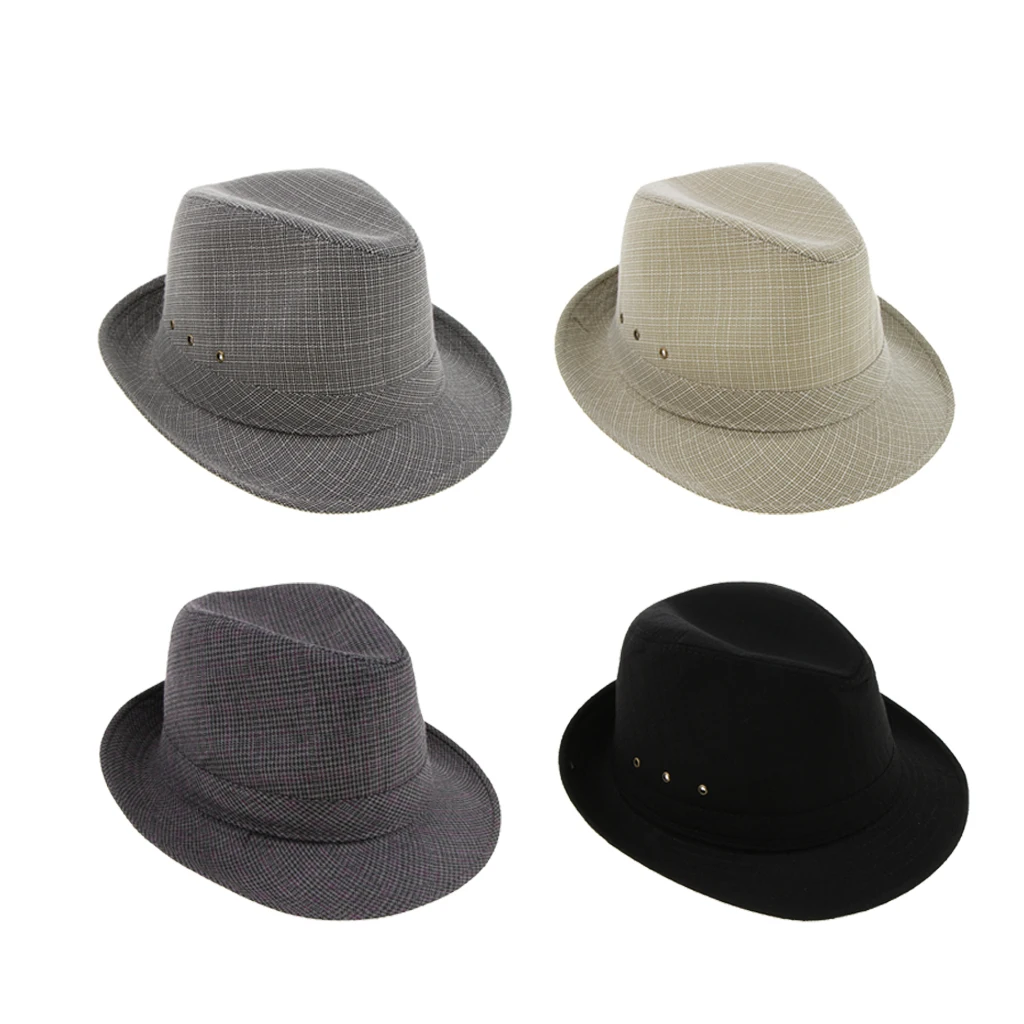 Fishing Caps Mens Womens Cap Unisex Linen Hat Summer Fedora Irish Panama Trilby Beach Party Cowboy Sun Hats