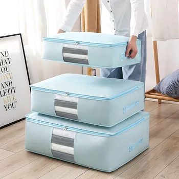 

3 Size Non-Woven Fabric Portable Underbed Clothes Storage Bags Folding Closet Organizer For Pillow Quilt Blanket