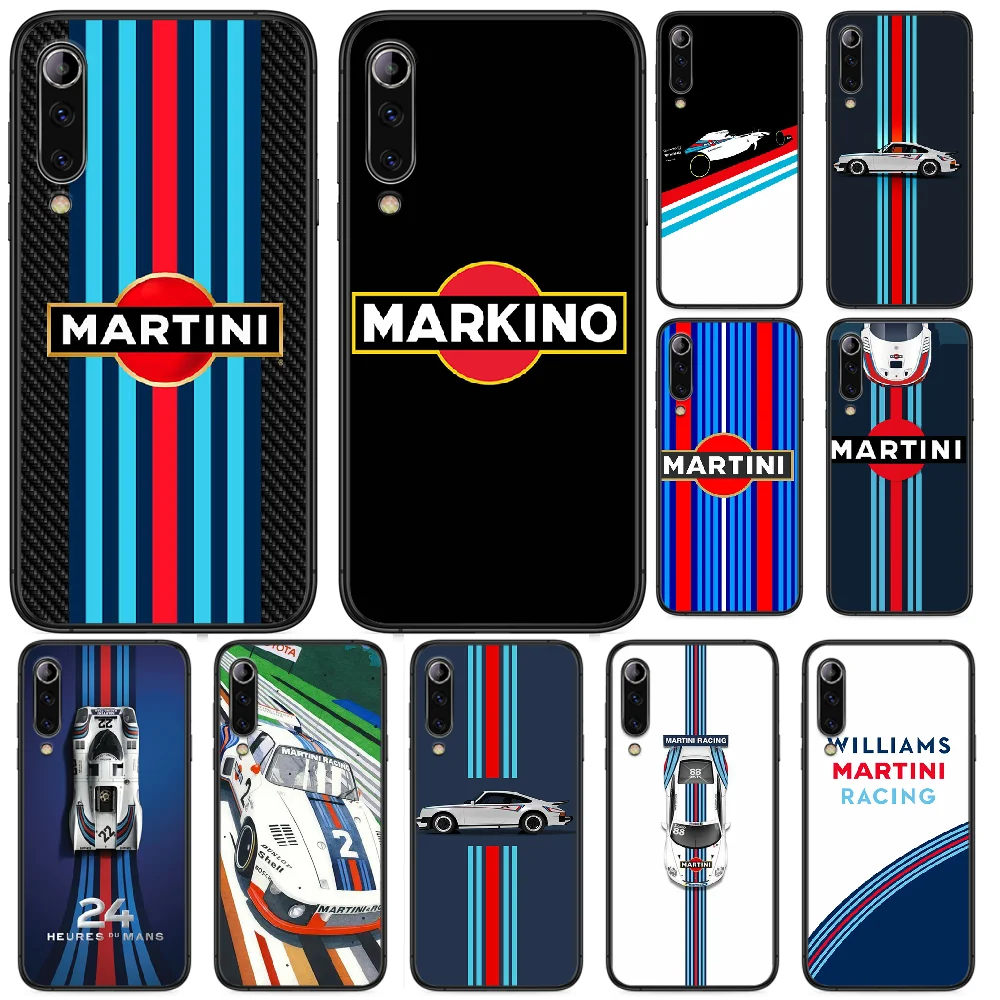 Чехол для телефона Martini Racing Xiaomi Mi 6 8 A1 Note3 A2 9 CC9 9T A3 MIX 2 2S 3 Lite SE Pro черный мягкий чехол