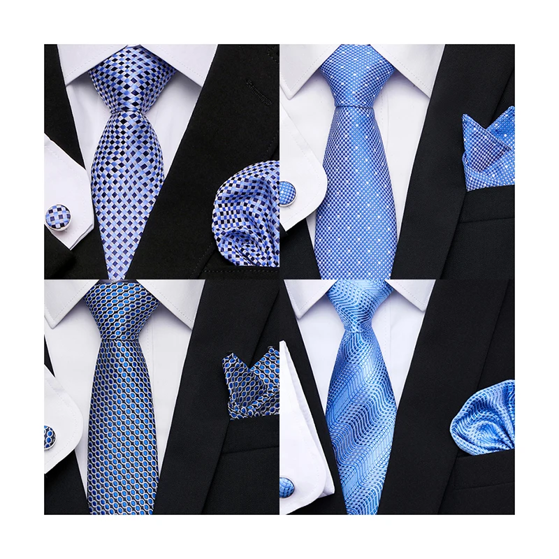 Grande Qualità Bella Cravatta Fatta A Mano Fazzoletto Da Taschino Set Di Gemelli Cravatta Cravatta Festa Del Papà