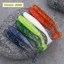 Walk Fish 6 шт. 7 см/2,1 Г Т-хвост T Мягкая приманка с хвостом Crankbaits Crank baits мягкая рыболовная приманка на карпа Рыбалка океан