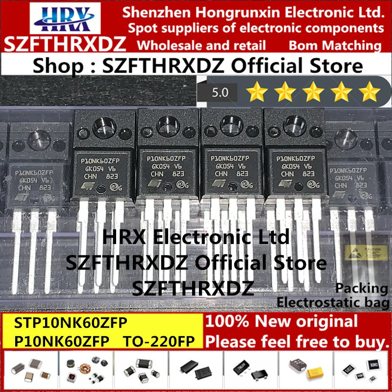 Новинка 100% оригинальный STP10NK60ZFP P10NK60ZFP TO 220F STP10NK60Z P10NK60Z 220 STW10NK60Z W10NK60Z 247 MOSFET N Ch 600V