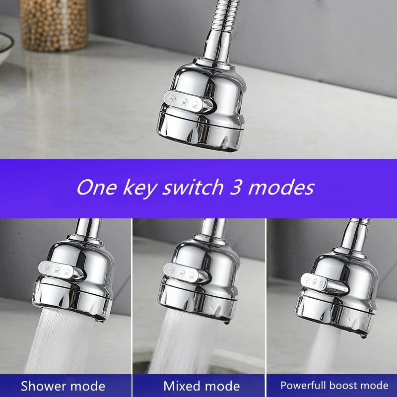 Tap Aerator 360 Degree Rotation Universal Splash-proof Water Saving Faucet Head Pressurized Bathroom Filter Foamer Aerators