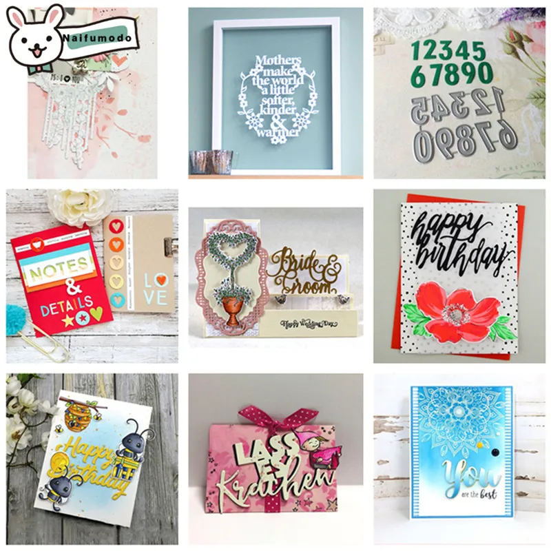 

Naifumodo 123 Numbers Metal Cutting Dies New 2019 for Card Making Scrapbooking Embossing DIY Clear Stencils Album Craft Dies