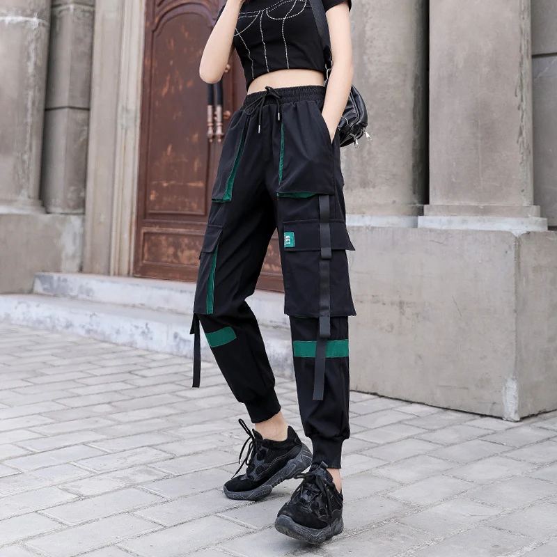 

Spring and summer 2020 new fashion overalls women were thin high waist loose casual pants bf wild sports pants trend