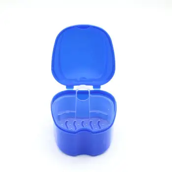 

10pcs Denture Storage Box With Net Denture Soaking Bath Box Retainer Case Dental False Teeth Care Container with Hanging Net