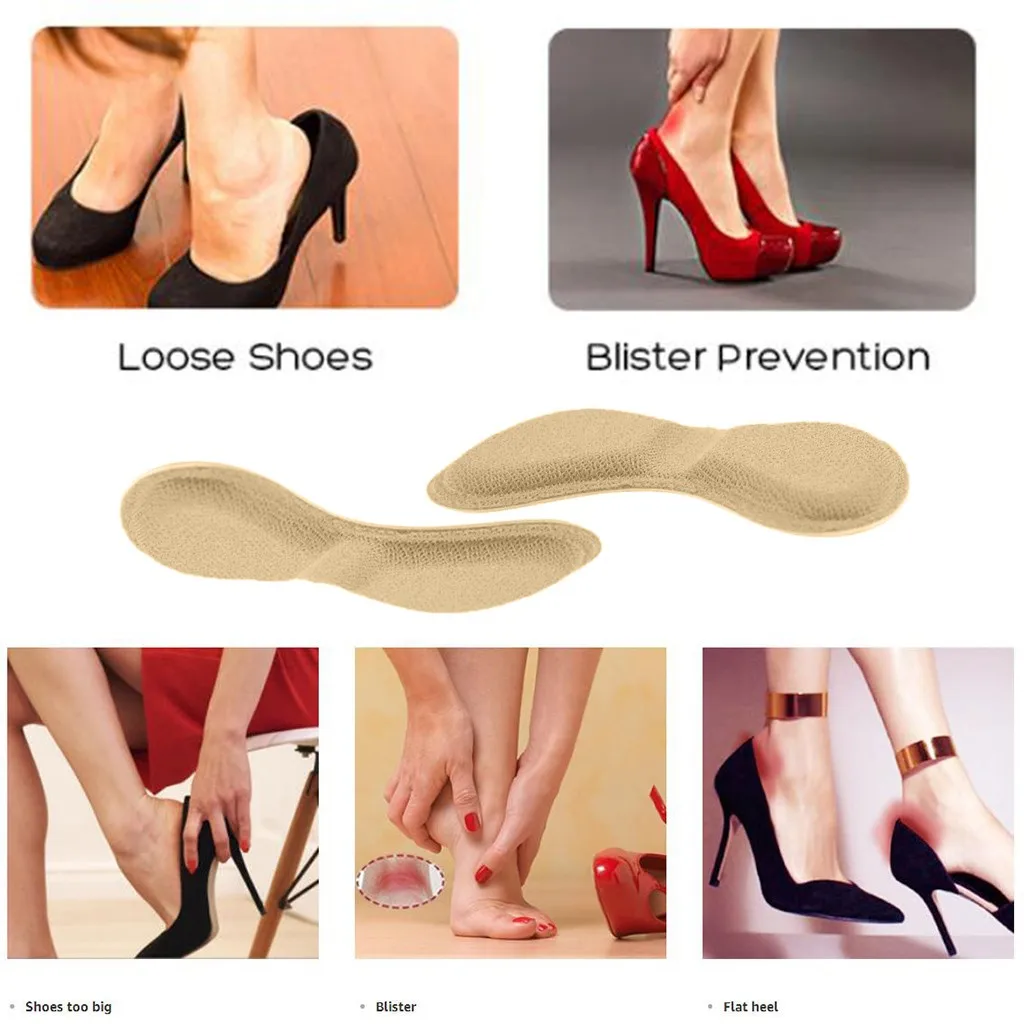 Подушечки на пятке губка с эффектом памяти на высоком каблуке с палкой Противоизносная подкладка для ног самоклеящаяся обувь противоскользящая посадка Массажная ступня 11,28
