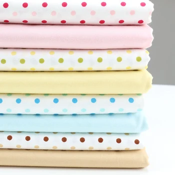 

100x160cm Dot Fabric Printed Twill 100% Cotton Fabric, Patchwork Cloth, DIY Sewing Quilting Material For Baby & Child
