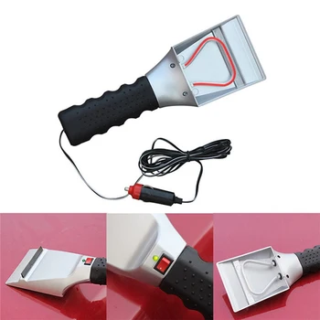 

12V Electric Heated Car Ice Scraper Automobiles Cigarette Lighter Snow Removal Shovel Windshield Glass Defrost Clean Tools New