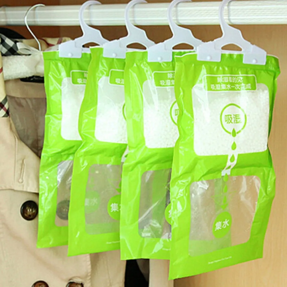 

Wardrobe Hanging Moisture Bags Kitchen Bathroom Wardrobe Dehumidifier Bags Drying Agent Hygroscopic Anti-Mold Desiccant Bag