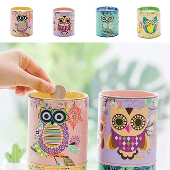 

1PC Kawaii Owl Pen Holder New Cartoon Round Desk Stationery Pencil Coin Multi Box Storage for Kids Boys Girls School Supplies