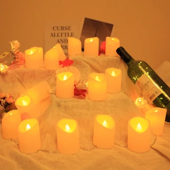 

Remote Control LED Electronic Candle Light String For Birthday Wedding Decoration Christmas Party Decorations