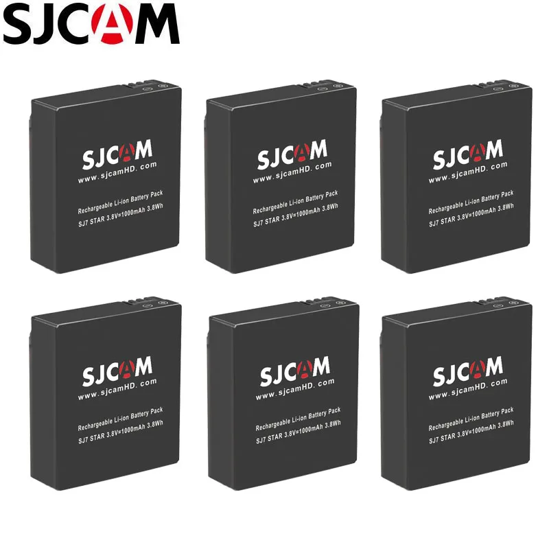 SJCAM SJ7 Star Аккумулятор 1000 мАч литий ионный дополнительный аккумулятор зарядное