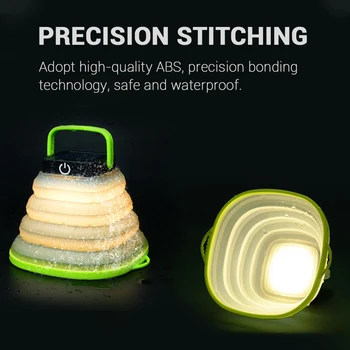 

Portable Camping Light Solar Powered Lantern LED Mini Hanging Flashlight For Tent Lamp Solar USB Input Collapsible Waterproof