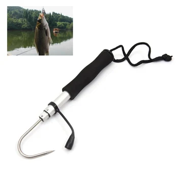 

Stainless Steel Sea Telescopic Fishing Gaff Aluminum Alloy Spear Hook Fish Tackle Outdoor Fishing Tool 60/90/120cm