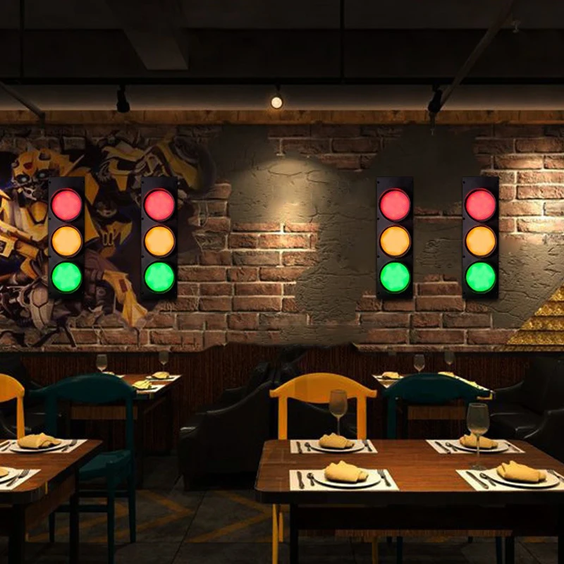 Industrial Vintage Wall Light Led Traffic Signal Wall Lamp Bar Restaurant Art Deco Sconce Loft Kitchen Fixtures Lamp