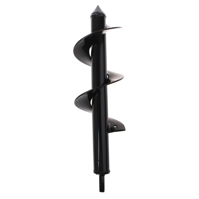 OOTDTY 1pc Black Home Yard Garden Digging Holes Drill Bit Flower Plant Farm Planting Auger Digger Twist Spiral Bit Tools