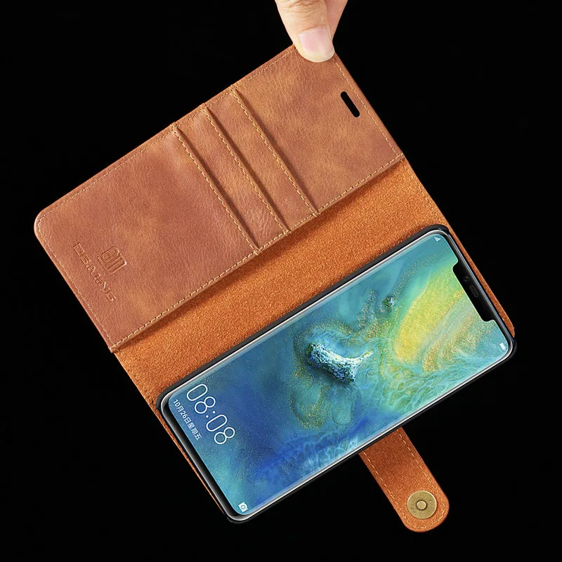 Винтажный съемный чехол бумажник из натуральной кожи для Huawei Mate 20 P30 Pro P20 30 P40 Lite с