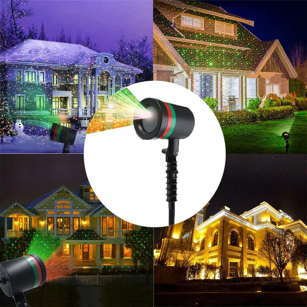 Рождественская Звезда лазерный проектор светильник светодиодный движущийся наружный пейзаж сценический RGB светильник пейзаж Рождественский садовый светильник