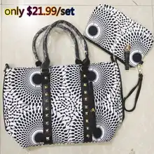 Продвижение настоящий воск ткань Африканская Анкара женская сумка для леди