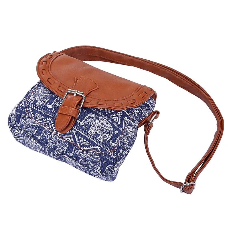 

New Style Casual WOMEN'S Bag Middle School Students School Bag Canvas Backpack Backpack Printed Canvas Bag