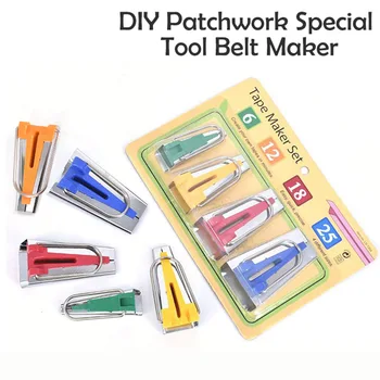 

6/9/12/18/25mm Fabric Bias Tape Maker Tool Sewing Accessories Domestic Machine Sewing Quilting Tools Accessories