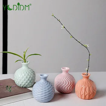 

Desk Ceramic Vase Flower Pot Creative Ornament For Home Office Table Decoration Living Room Modern Hydroponic Flower Arrangement