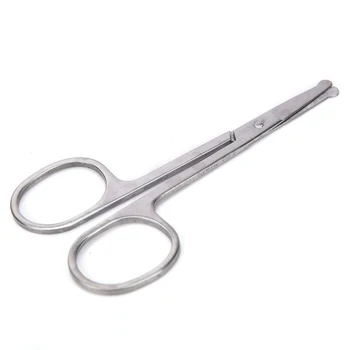 

Trimming Rounded Nose Hair Trimmer Safety Scissors Multi Purpose Scissor with Round Tip for Facial Hair Eyebrow Beard Mustache